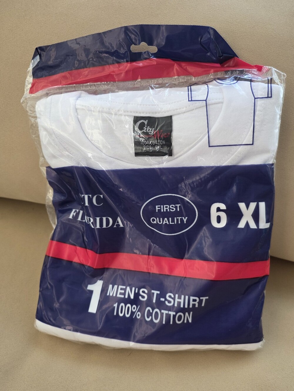 6xl Mens White Tshirt